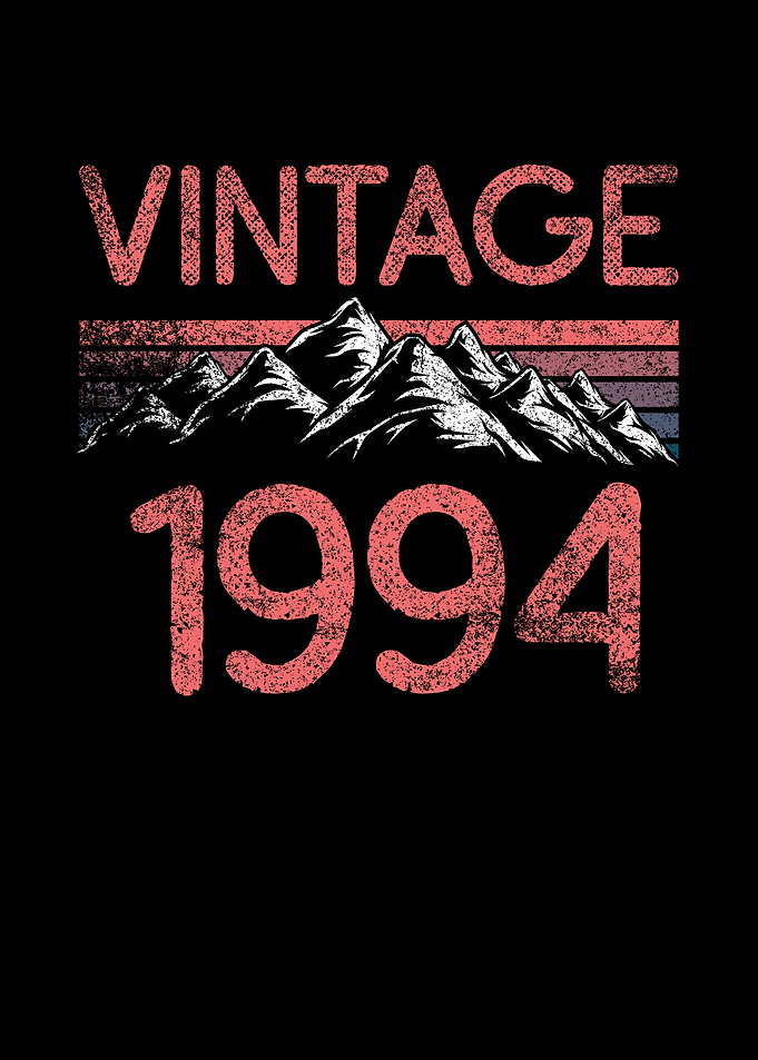 Birthday mountain Vintage