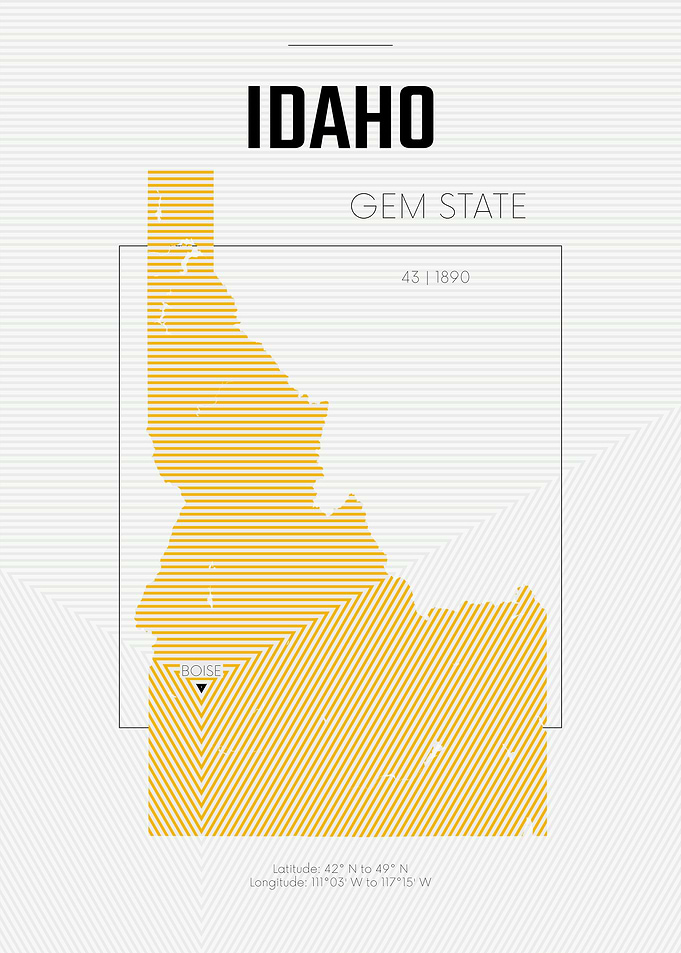 Idaho USA state map