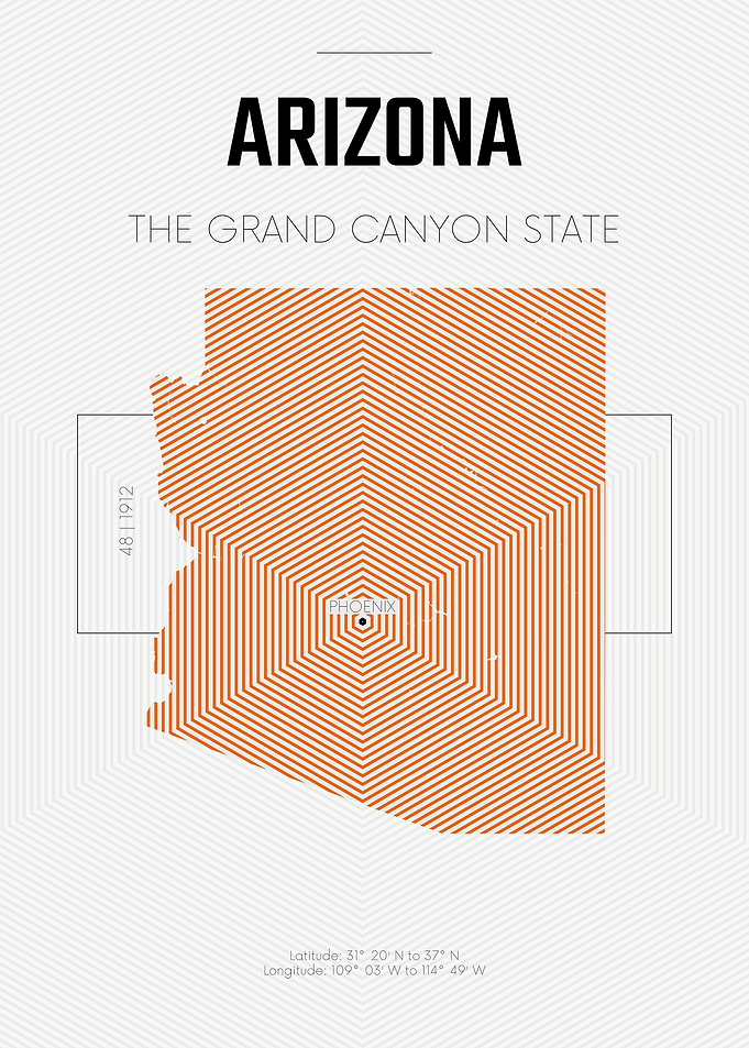 Arizona USA state map