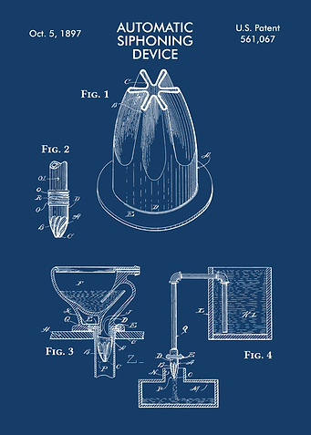 AUTOMATIC SIPHON BLUE