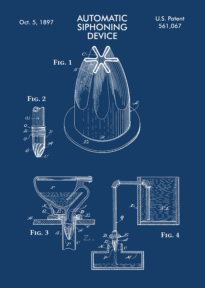 AUTOMATIC SIPHON BLUE