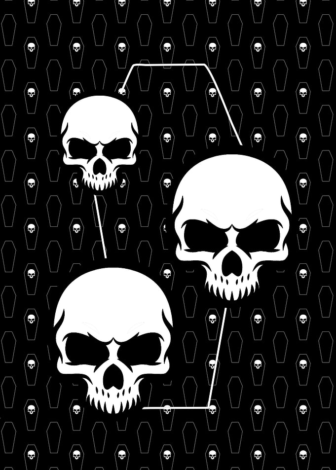 Skulls and Coffins Pattern