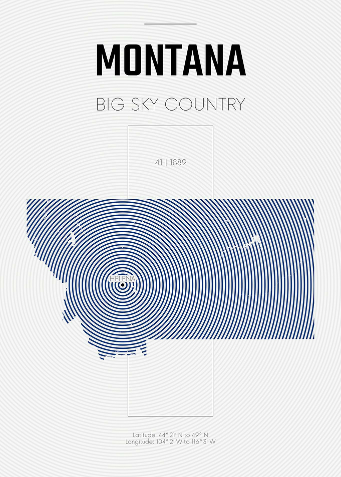 Montana USA state map
