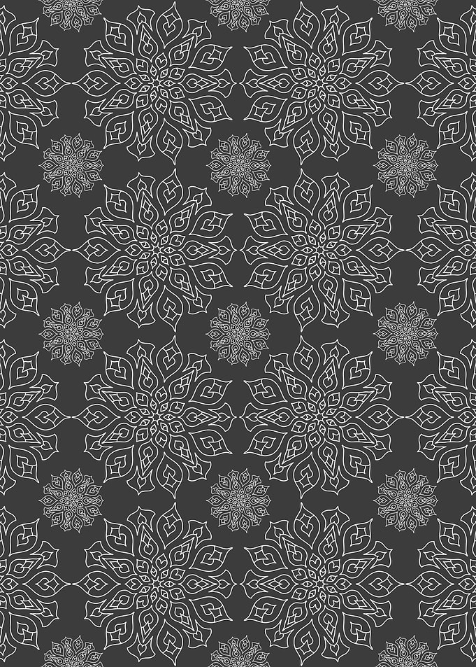Black and white mandala