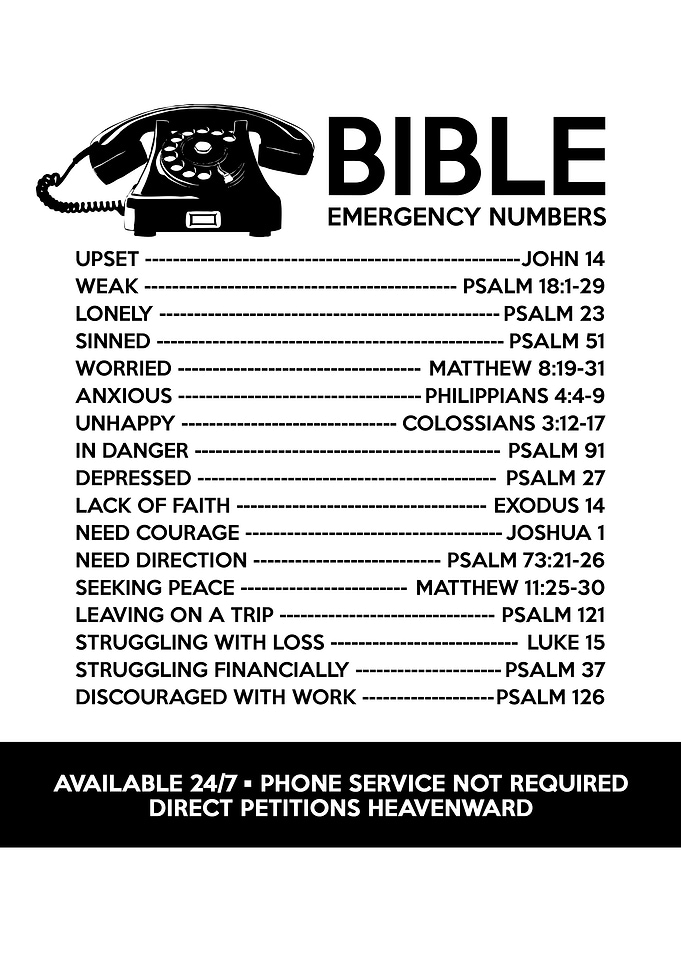 Bible Emergency Numbers