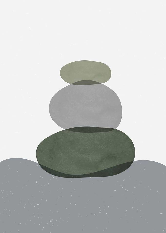 Stone tower painted