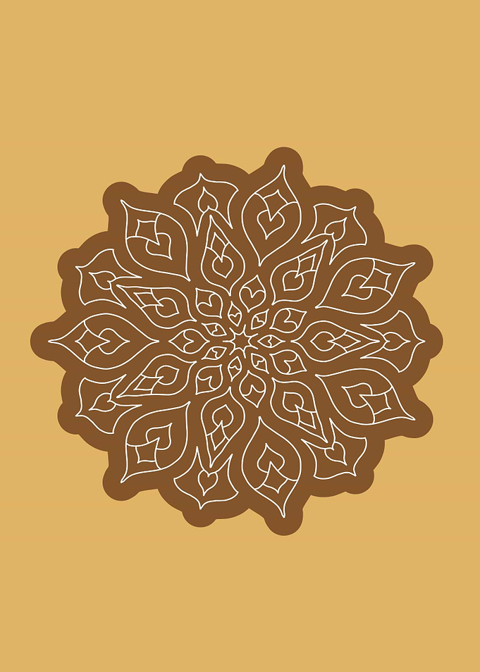 Yellow and brown mandala