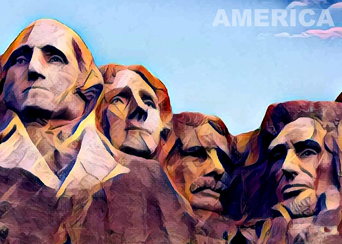 Painting Mount Rushmore