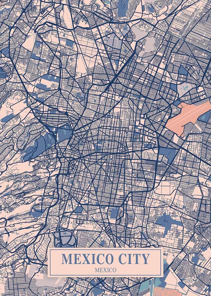 Mexico City Breezy Map
