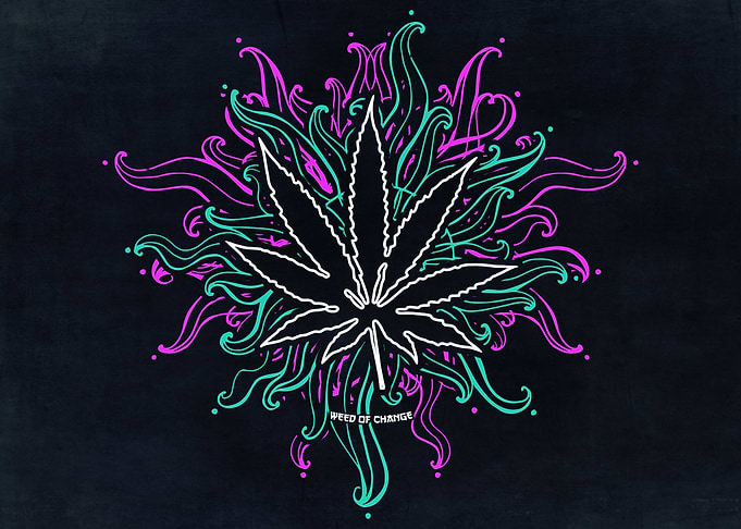 Trippy Weed Leaf
