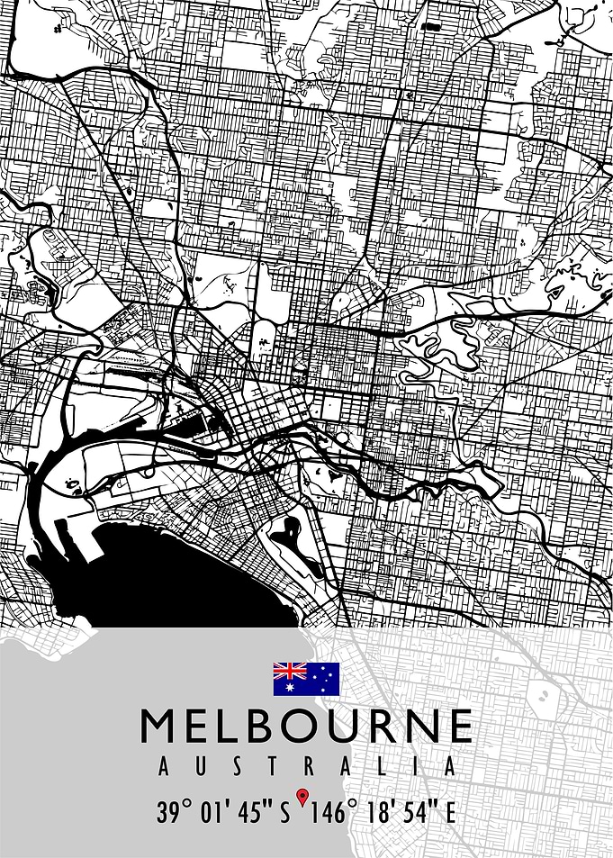 MELBOURNE MAP AUSTRALIA