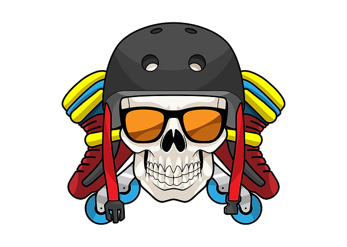 Skull Inline skates Helmet