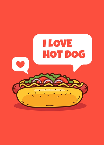Poster Illustration Hotdog