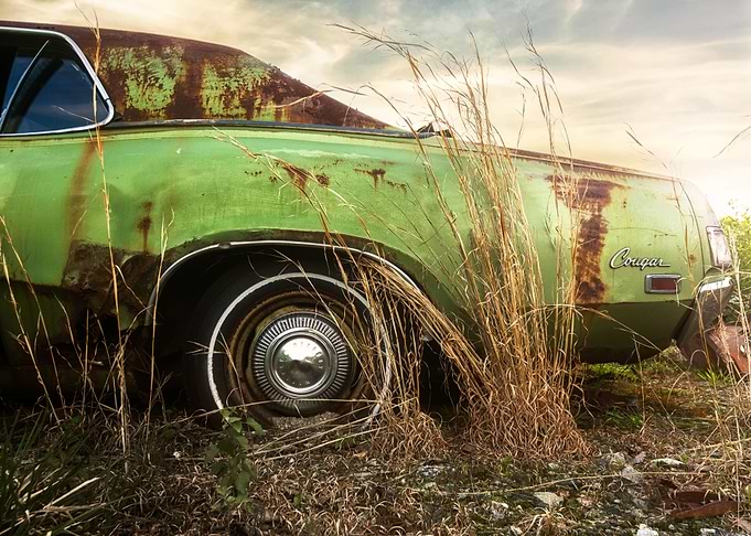 Rusted Mercury Cougar Car