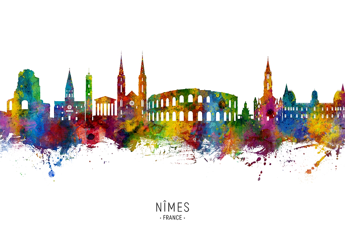 Nimes Skyline France