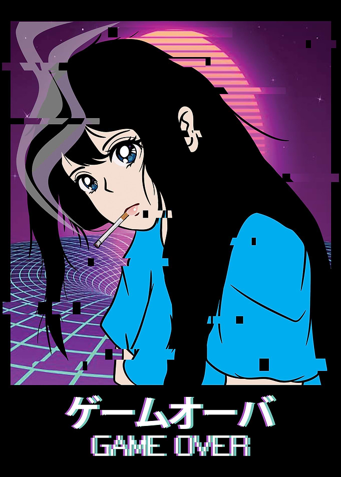 Smoking Anime Girl Japan