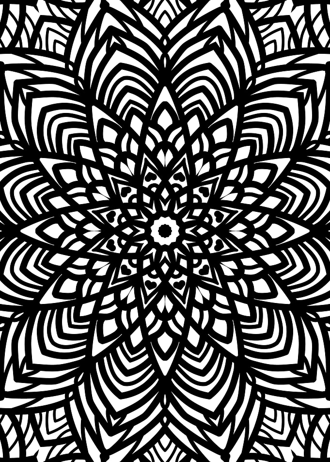 Mandala Art Full Black