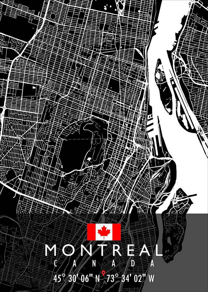 MONTREAL MAP CANADA