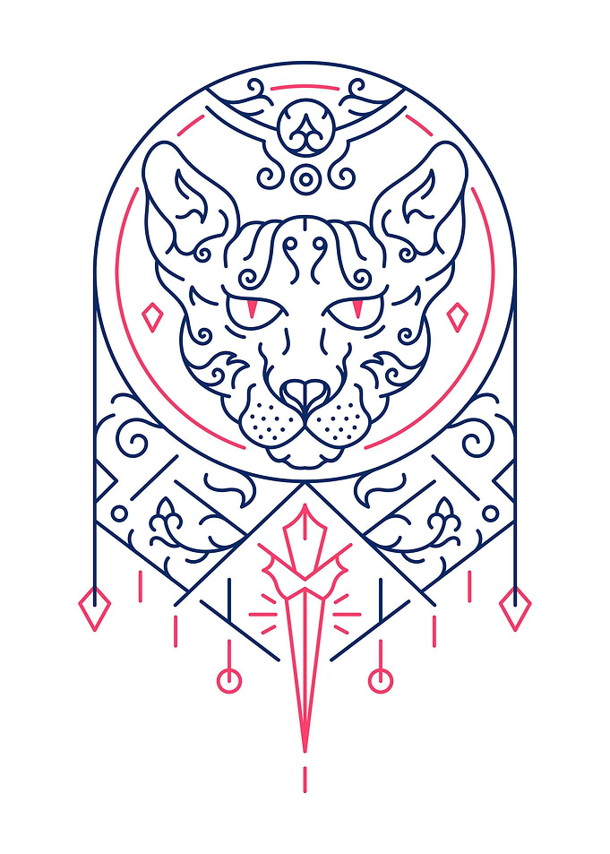 Sphynx Cat Decorative 2