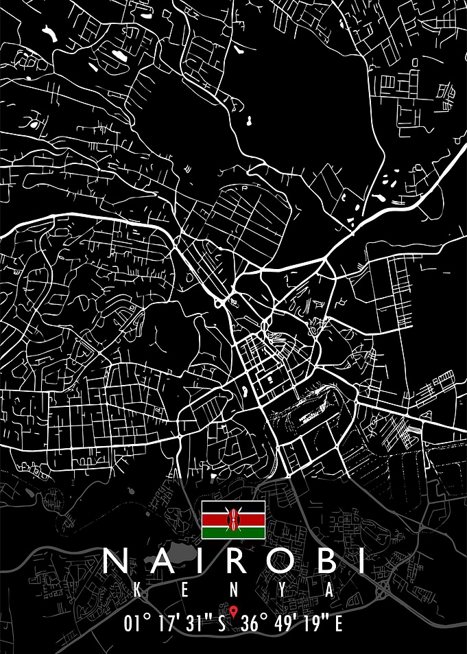 NAIROBI MAP KENYA