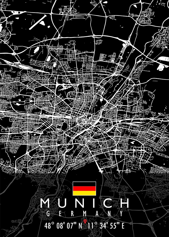 MUNICH MAP GERMANY