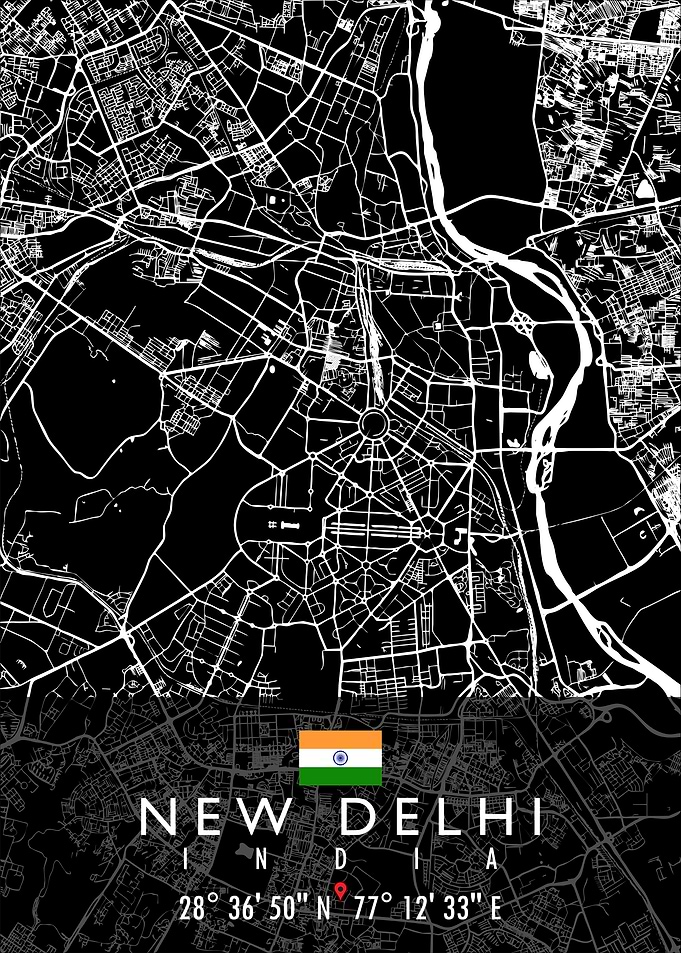 NEW DELHI MAP INDIA