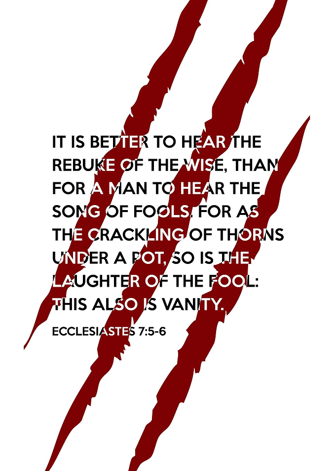 Ecclesiastes 7 5 6