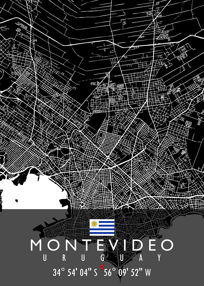 MONTEVIDEO MAP URUGUAY