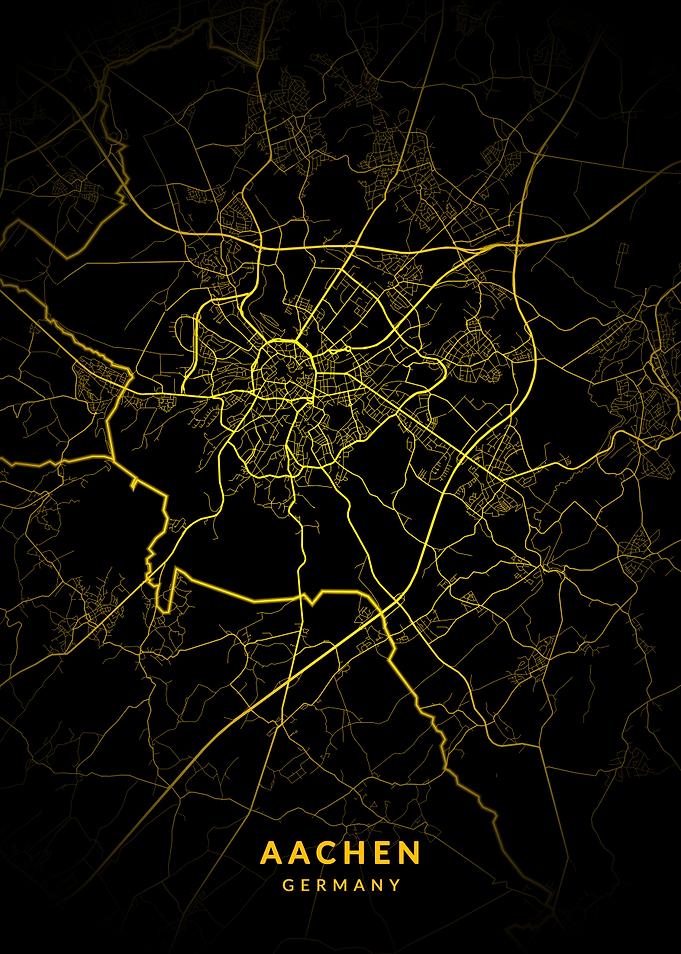 Aachen City in Germany Map