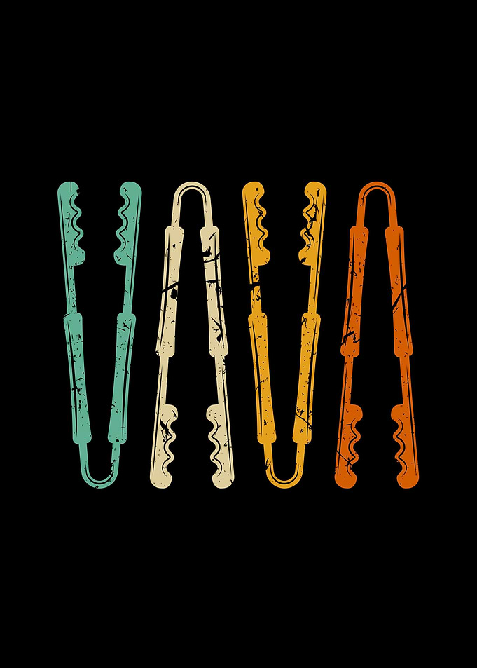 Retro Barbecue Tongs