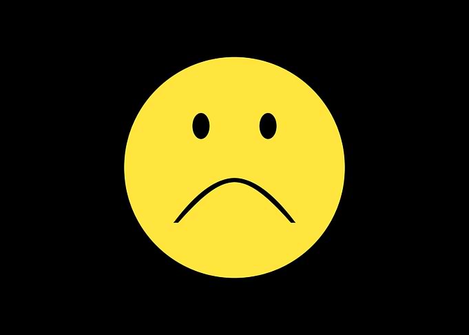 Smile sad face usual simpl