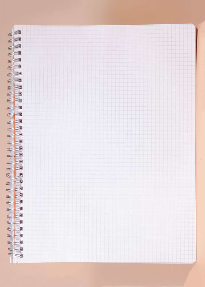 Notebook spiral blank page