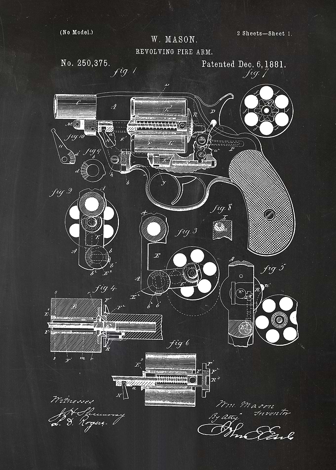 10 Pistol 1881 patent