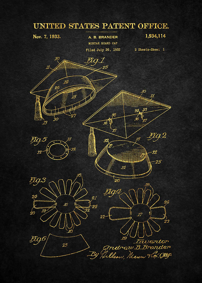 66 Mortar Board Cap Paten