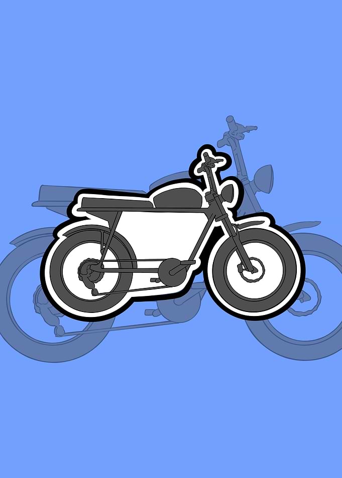 Cartoon super ebike