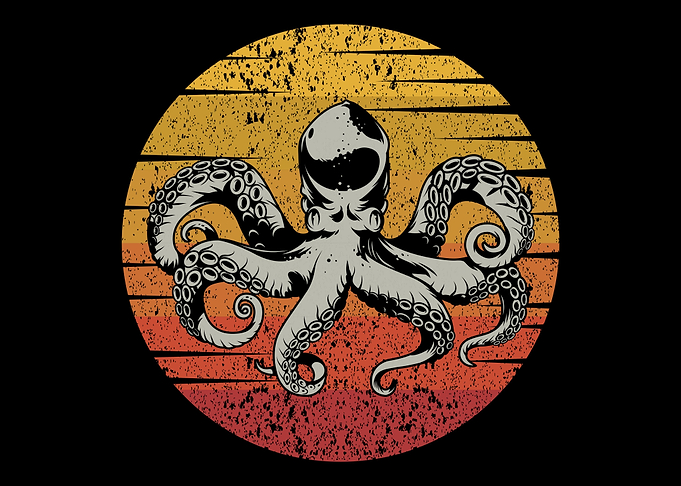 Octopus Retro Octopus Sea