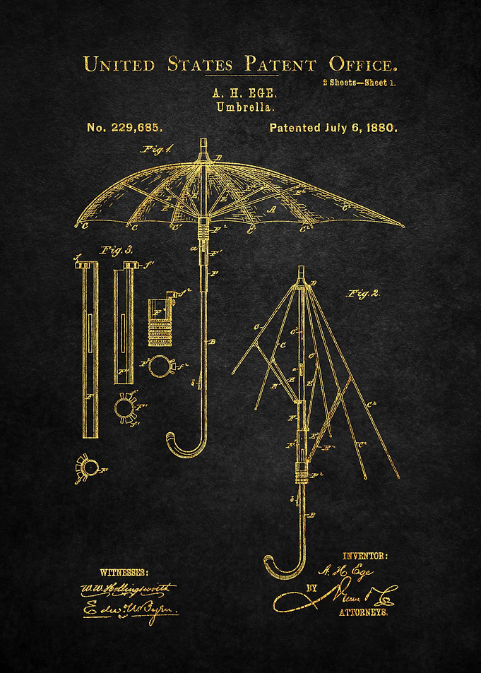 64 Umbrella Patent Print