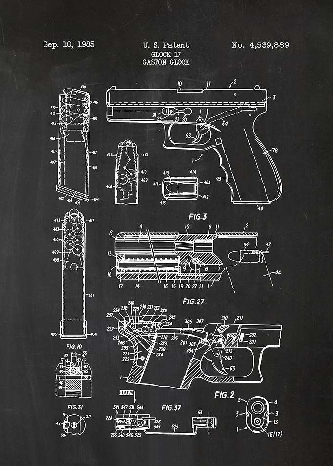 14 Glock 17 1985 Patent