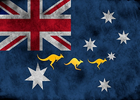 Australia Flag and Roos