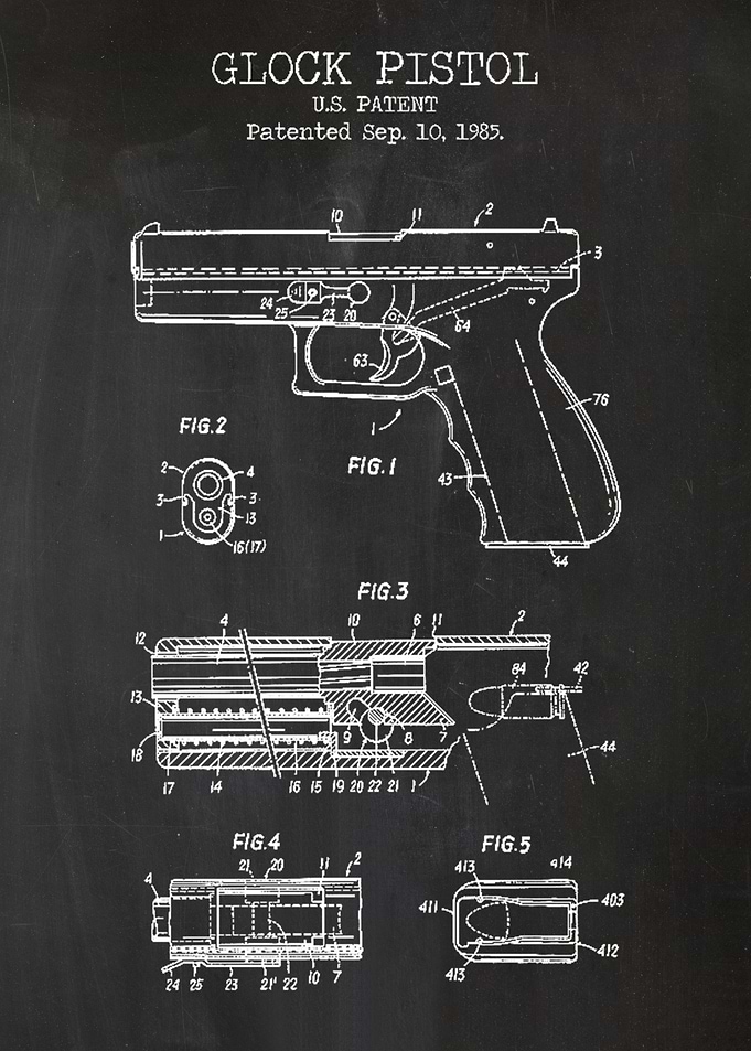 8 GLOCK PISTOL patent 198