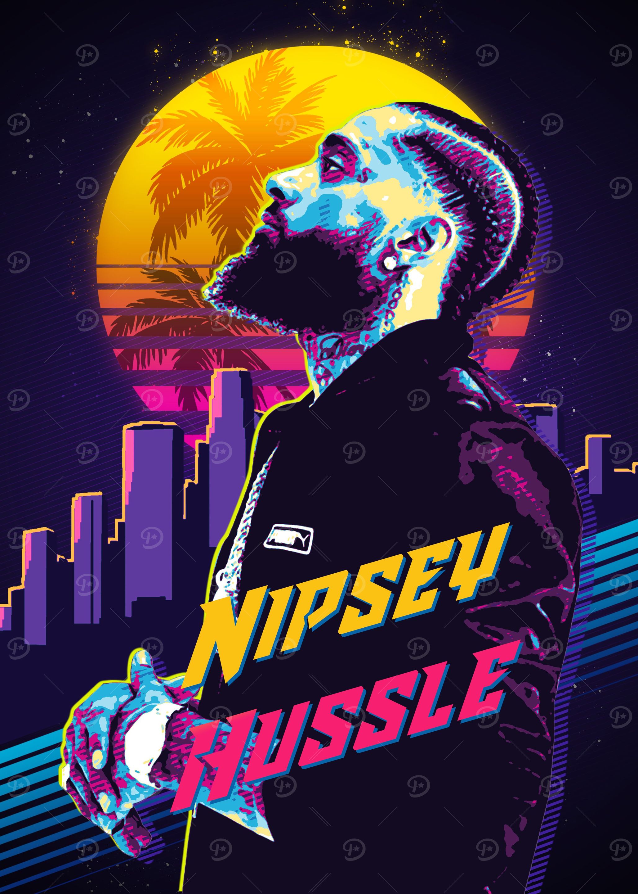 nipsey hussle retro 80s