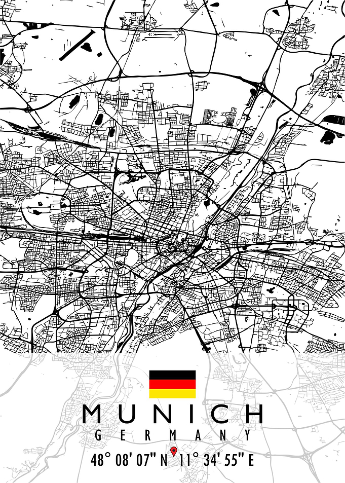 MUNICH MAP GERMANY