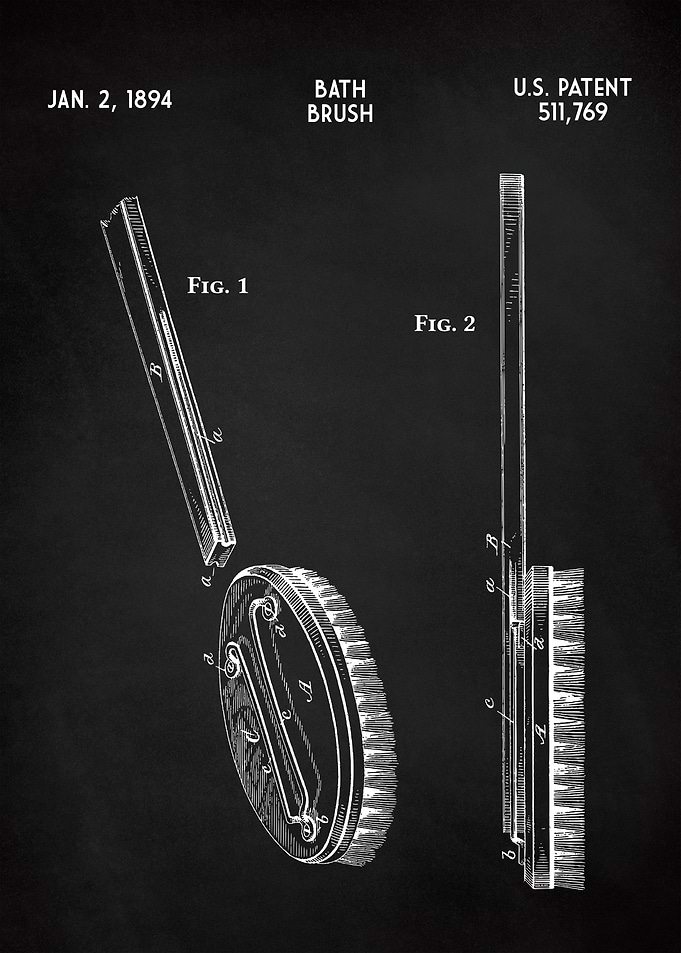 BATH BRUSH PATENT CHALK