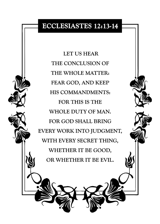 Ecclesiastes 12 13 14