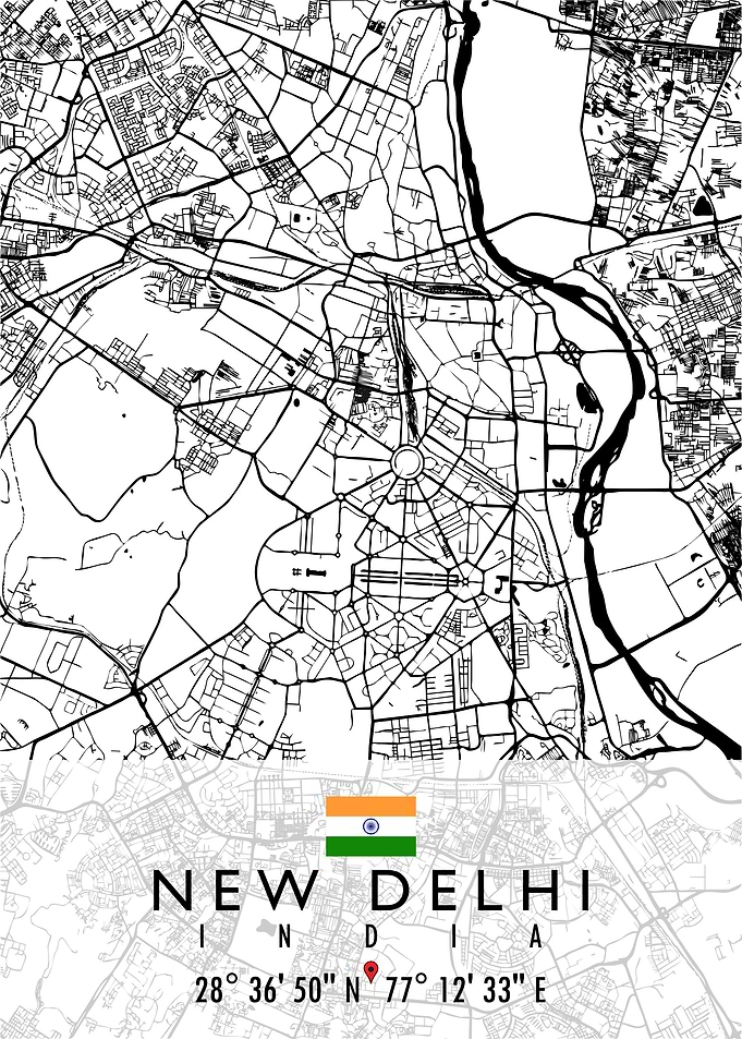 NEW DELHI MAP INDIA