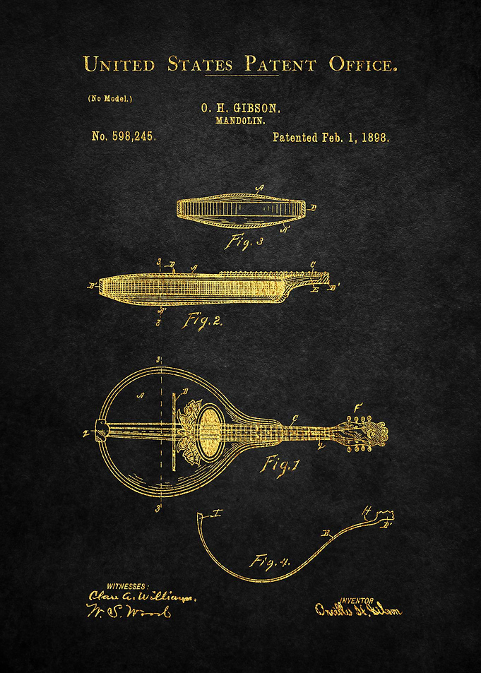 35 Mandolin Patent Print