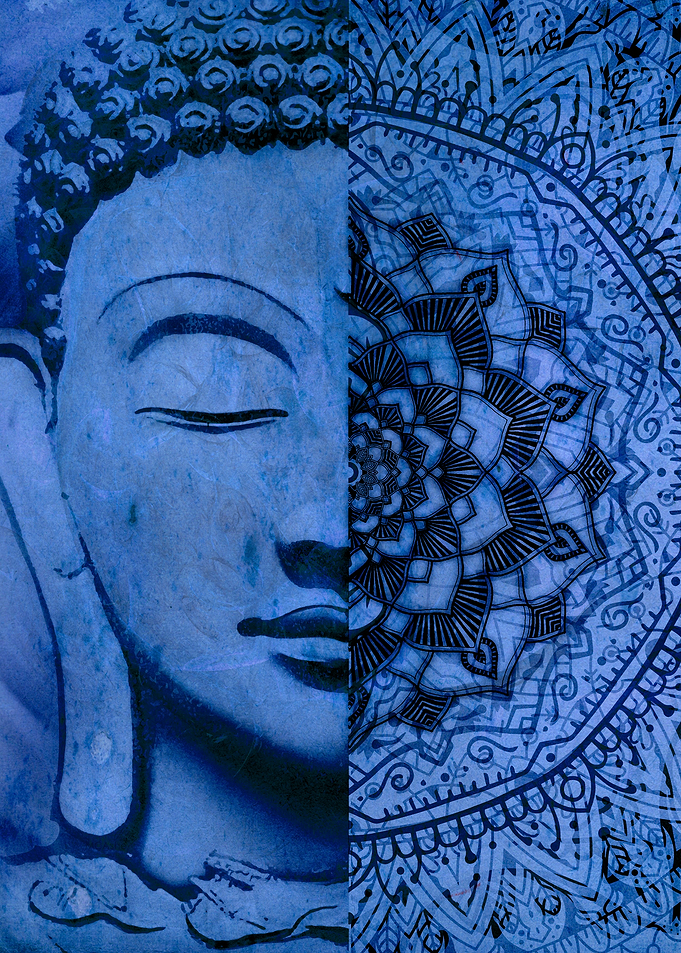 Cold mandala budhha