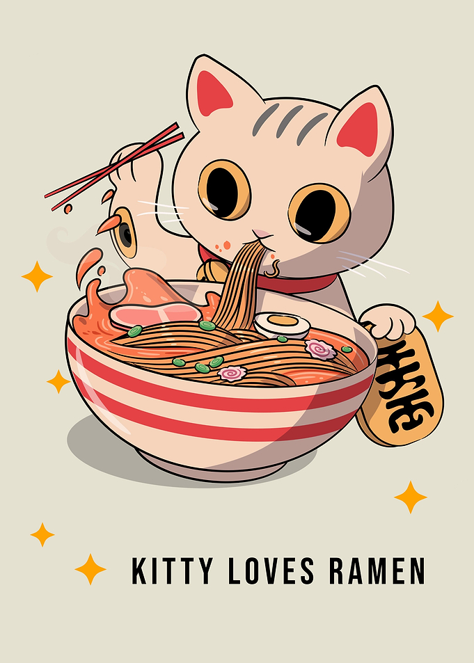 Kitty loves Ramen