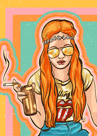 Badass Woman 70s Retro