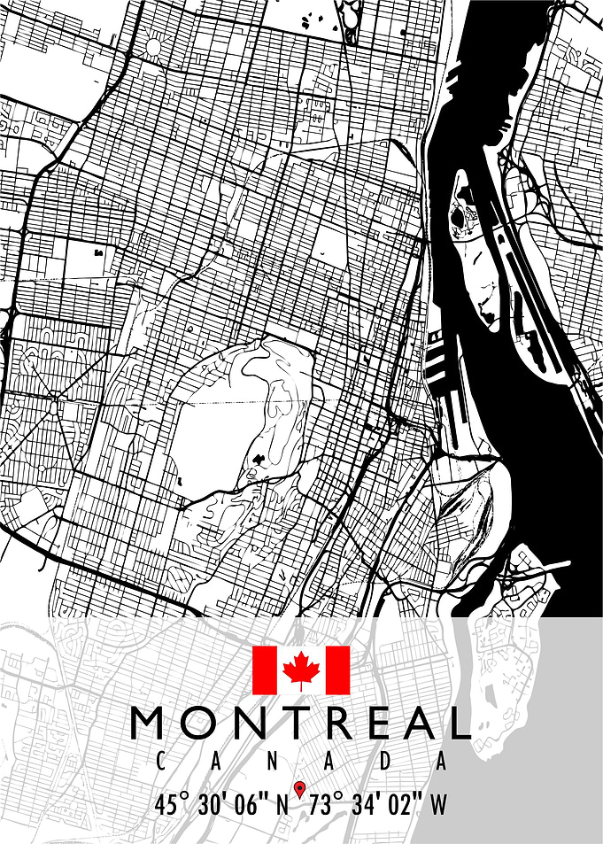 MONTREAL MAP CANADA